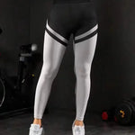 Seamless Stripes Leggings High Waist Butt Lift Leggings Women High Elastic Fitness Fashion Sports Pants Gym Cycling Yoga Tights RT220
