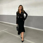 Fashionable Chiffon Blouse Elegant Slim Fit Tweed Style Flare Sleeve Top For Women Autumn 2024 New Arrival Smooths Your Silhouet RT220