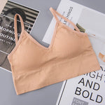 Women's Bra Tube Top Crop Top Female Seamless Back Outdoor Sports Underwear Bra For Women Cotton Female Bra Tops Brassiere RT220