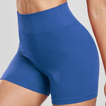 Women's Solid Color High Waist Simple Yoga Fitness Daily Ribbed Sports Cycling Leggings RT220