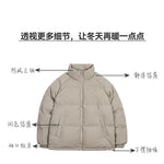 Maden Women Down Jacket Autumn Winter 90% White Duck Down Thickened and Warm Stand Collar Outerwear Coat Windproof Jacket RT220