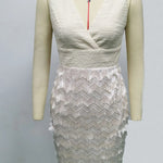 Luxurious Women's Evening Dresses Cocktail Bodycon Elegant Party Dress Sexy Stitching Sequin Short Formal Prom Dress HXY6958 RT220