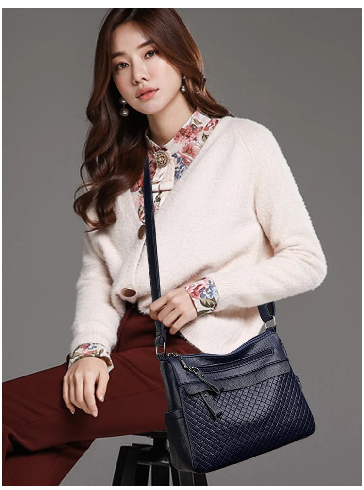 Fashion Women's Brand Trendy Shoulder Bag Leather Crossbody Bag High Quality Women Tote Bags 2024 Large Capacity Female Handbags RT220