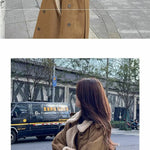 2024 Autumn Winter New Medium Long Double-breasted Lambswool Suede Woolen Coat Women Add Velvet Padded Warm Fur One Woolen Coats RT220