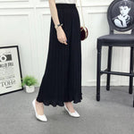 Wide leg pants pleated chiffon high waisted loose skirt pants with large hem and drape feeling, large size random linen spring/s RT220