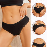 Women Cotton Panties 3PC Sexy Lace Brazilian Panties Cotton Low Rise Underwear for Female Bow Hollow Out Soft Intimates Lingerie RT220