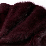 Luxury Lapel Faux Fur Short Coat For Women Casual Fluffy Full Sleeve Warm Female Jacket Autumn Winter Lady Commuter Outerwears﻿ RT220