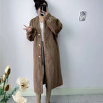 Women Fur Cardigan Thickened Long 2024Autumn Winter V-neck Jacket Female Loose Simple Leisure With Buttons Casual Faux Fur Coat RT220