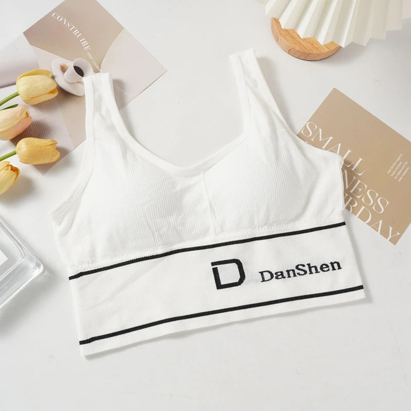 Bras For Women Sports Fitness Seamless Bra Tops Full Coverage Female Removable Wireless Bralette Breathable Bra RT220