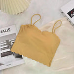 2024 Fashion Summer Sexy Sports Bras for Women Push Up Lingerie Ice Silk Seamless Word Sling Female Tube Top White Top Tanks RT220