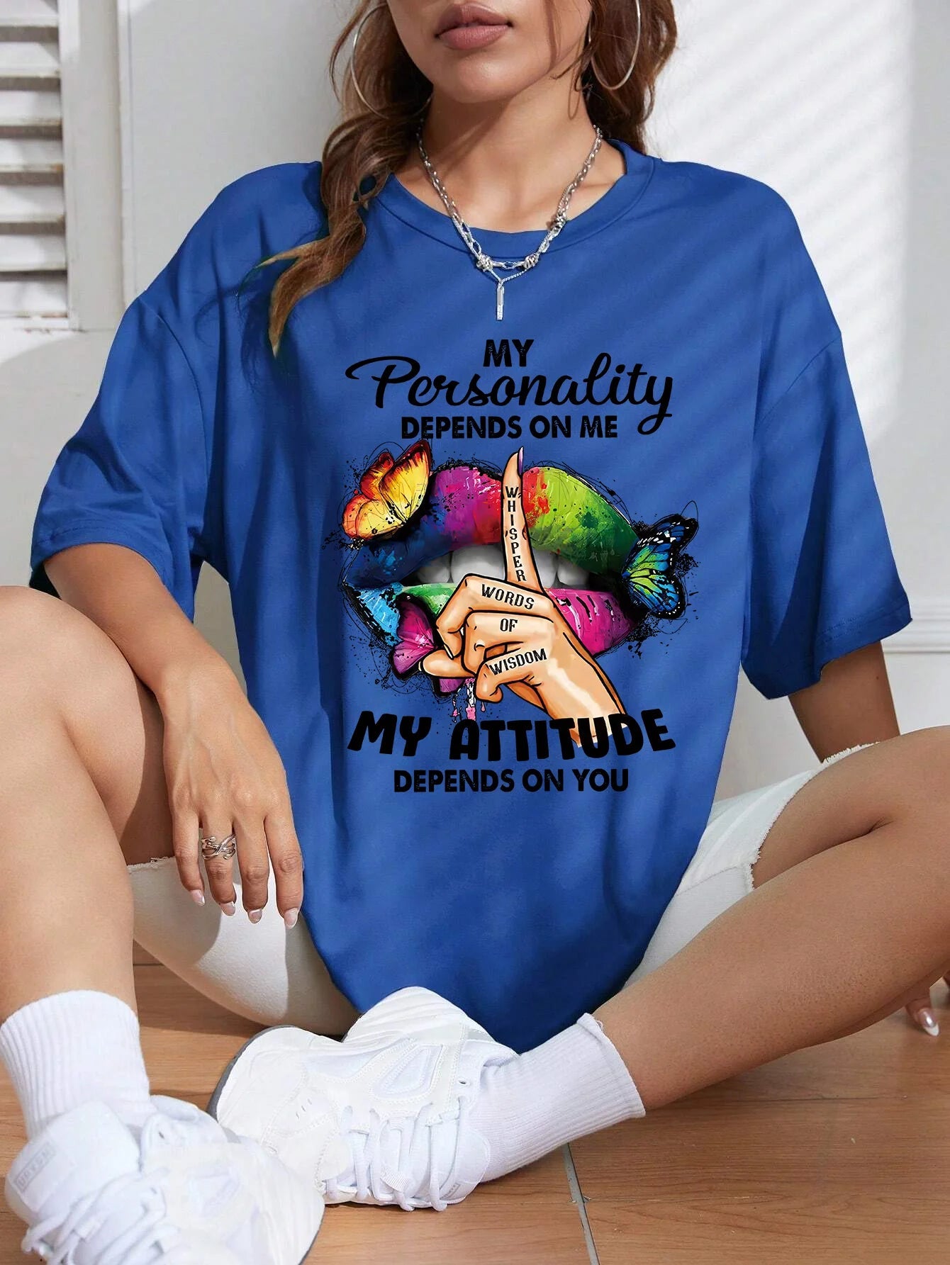 Painted Lips And Hands T-Shirt Women Casual Cotton T Shirt Soft Street Short Sleeve Fashion Comfortable All Match Tops Female RT220