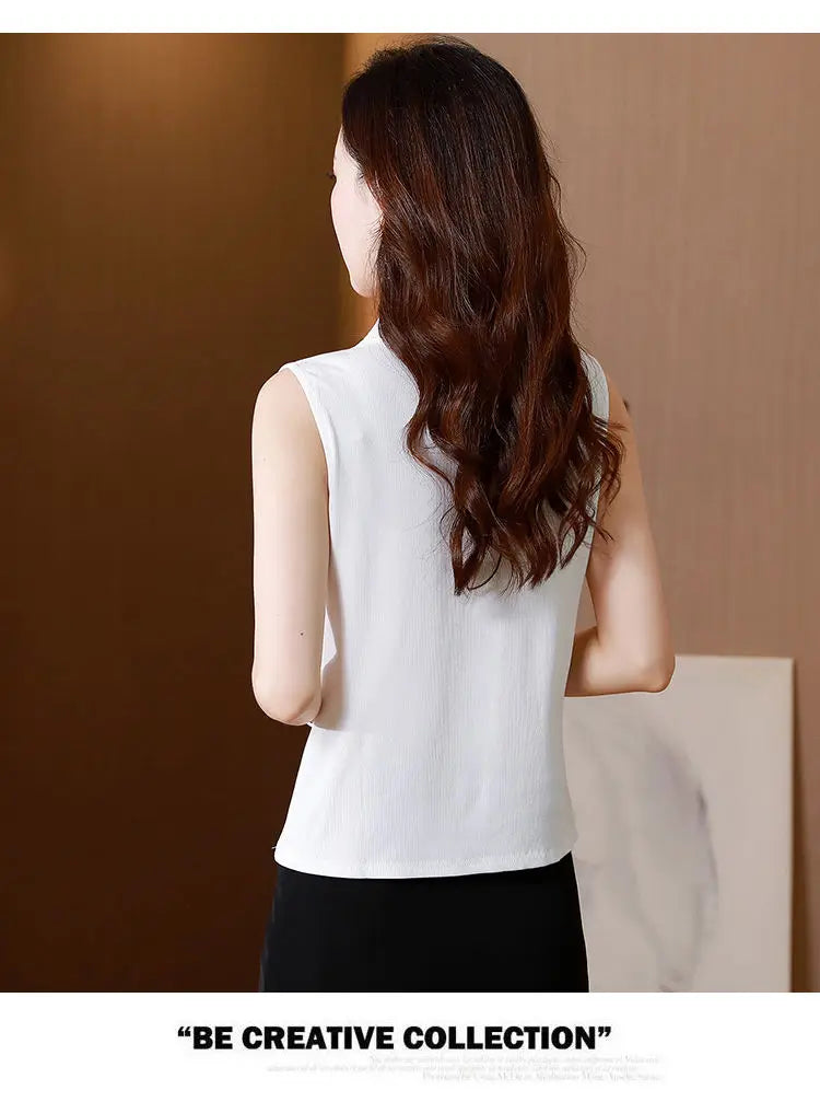 Women Spring New Fashion Sweet Pullovers Base Layers Candy Color Diamonds Hollow Out Knit Vest Slim Versatile Sleeveless Tops RT220