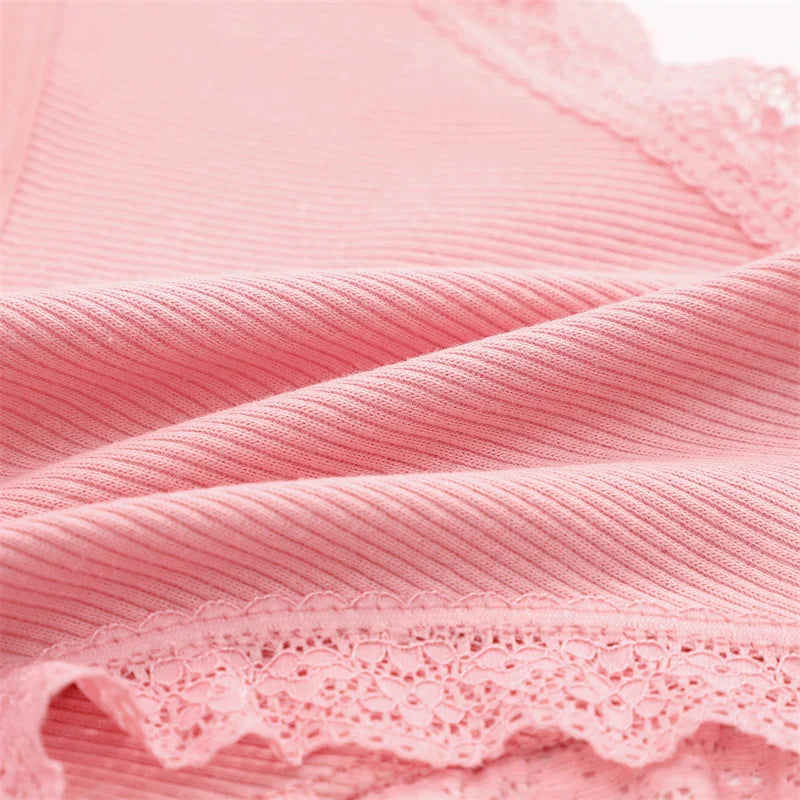 Women Cotton Panties 3PC Sexy Lace Brazilian Panties Cotton Low Rise Underwear for Female Bow Hollow Out Soft Intimates Lingerie RT220