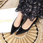 Western Style Fashion Simplicity Party Women Shoes 4.5cm Thin Heels Mid-heels Shallow Pointed Toe Flock Ladies Shoes Wine Red RT220