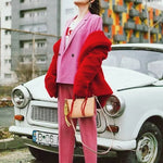 Thick Faux Fur Jacket Women Wine Red Autumn Winter Korean Maxi Coat Long Warm Luxury Fur Black Parkas Bontjas Furry Outerwear RT220