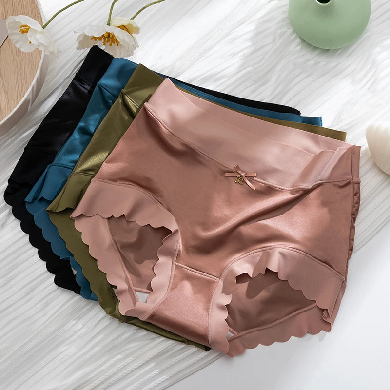 Silk Panties Nice Briefs Soft Underwear Women's Mid rise Elegance Girls Sexy Lingerie RT220