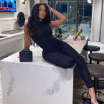 Pencil Jumpsuit Women New Full Seasons Casual Fitness Sporty Playsuit Sleeveless Slim Activewear All In One Jumpsuit Clothing RT220