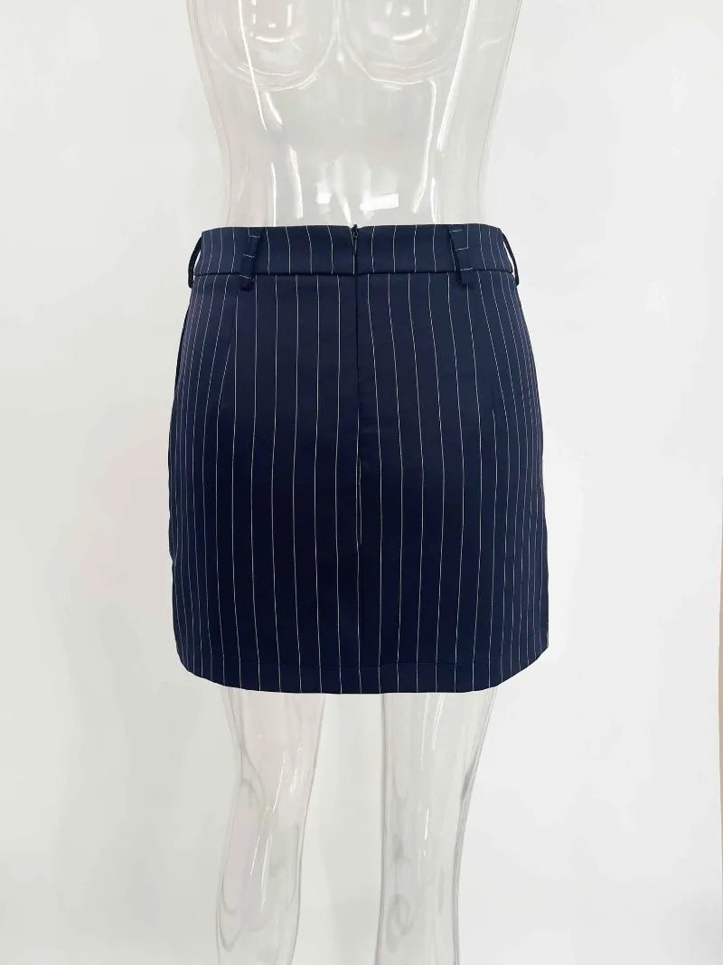 Trendix Elegant Blazer 2 Piece Sets Women V Neck Patchwork Scarf Lace Up Jackets Femme Bodycon Skirt And Commuting Blazers Suits RT220