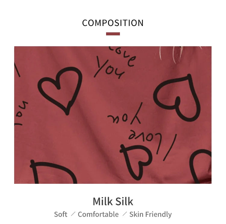 Autumn Fashion Home Pajama Suit Women Sleepwear Pijama Milk Silk Short Sleeve Top with Pants 2 Piece Pajamas for Ladies Lingerie RT220