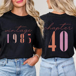 Tshirts for Women Classic 40th Milestone Best Friend Classic T-shirts for Women Vintage 40th Birthday Year RT220