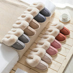 Winter Women Slippers Furry Home Floor Shoes Warm Indoor Slides Men Bedroom Slippers Plush Couples Footwear Soft Non-slip Shoes RT220