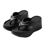 7CM Women's High Heeled Slippers Fashion Street Slides Outdoor Flip Flops Light EVA Comfortable Heightening Shoes RT220