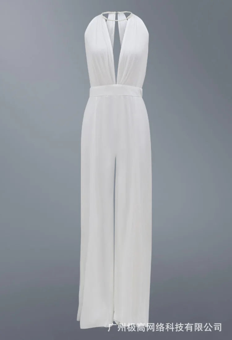 Cutout Lace Patch Sheer Mesh Ruched Jumpsuit Women High Waist Spring Summer Overall Jumpsuits Pants High Waist RT220