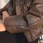 Women Leather Down Jacket Winter 2025 High End Genuine Sheepskin Down Coat Outdoor Thicked Warm Short Puffer Jacket Streetwear RT220