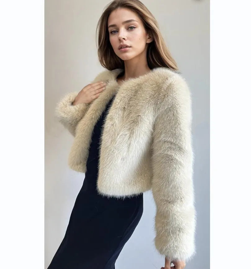 Women's Winter Warm Imitation Mink Fur Jacket Fashionable And Casual Style RT220