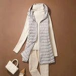 New Fashion Female Sleeveless Jacket Women Winter Light White Duck Down Jacket Slim Puffer Vest Portable Windproof Down Coat RT220