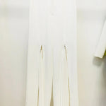 HIGH STREET Newest 2024 Designer Runway Suit Set Women's Lacing Belt Blazer Pleated Zip Pants Set 2pcs Set RT220