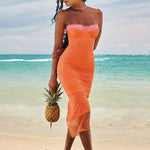 Mesh Lace Spaghetti Strap Sexy Dress Women 2024 Elegant Evening Summer Dress Backless Party Long Midi Dress Vestidos RT220