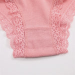 Women Cotton Panties 3PC Sexy Lace Brazilian Panties Cotton Low Rise Underwear for Female Bow Hollow Out Soft Intimates Lingerie RT220