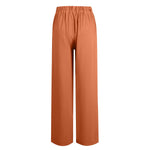 2024 New Pantalones De Mujer Women's Wide Leg Pants Elastic High Waisted Knit Casual Palazzo Pants Trousers With Pockets RT220