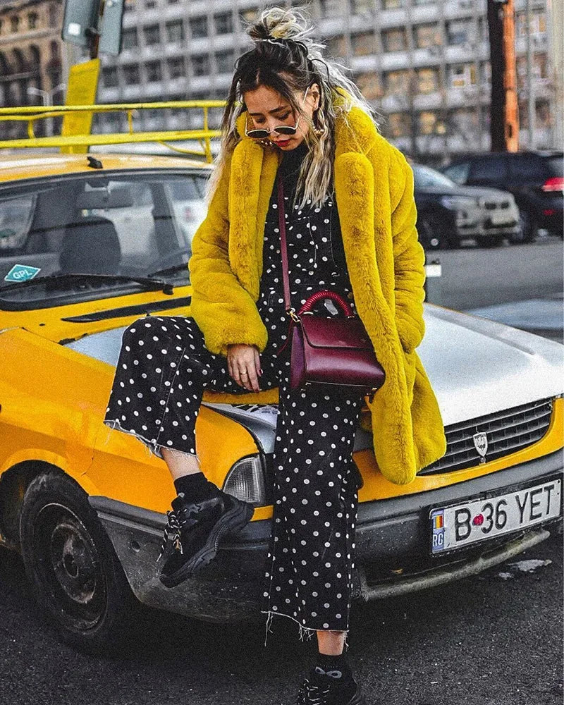 Thick Faux Fur Jacket Women Wine Red Autumn Winter Korean Maxi Coat Long Warm Luxury Fur Black Parkas Bontjas Furry Outerwear RT220