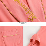 Spring Autumn Long Sleeve Cotton Casual Loose-fit Quick Dry Bathrobe For Women Medium-length Home Use Robe For Young Mothers RT220
