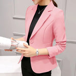 Blazers for Women Notched Blazers for Women New Single Button Slim Chic Suits Office Ladies Long Sleeve Elegant Casual Blazer RT220