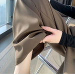 Elegant Wide Leg Pants Women Korean Style High Waist Black Baggy Pants Office Ladies Fashion Loose Suit Trousers Streetwear 2024 RT220