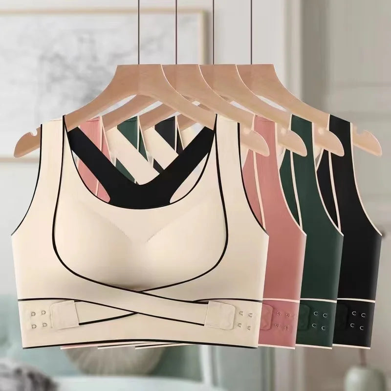 No Trace Sports Women's Underwear Shockproof Gathering Anti-sagging Beautiful Back Fitness Yoga Vest No Steel Ring Women's Bra RT220