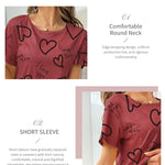 Autumn Fashion Home Pajama Suit Women Sleepwear Pijama Milk Silk Short Sleeve Top with Pants 2 Piece Pajamas for Ladies Lingerie RT220