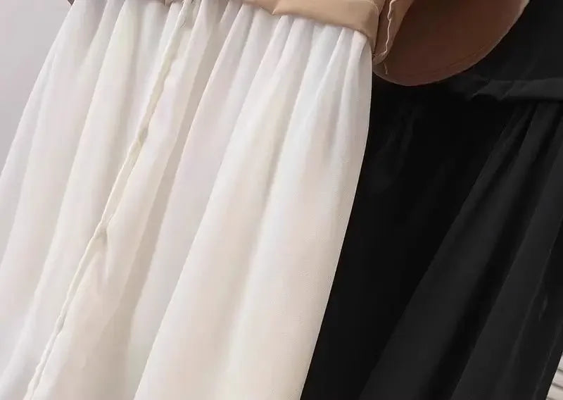 Spliced fake Two-piece Polo Collar Suit Shirt for Women in Summer Loose and Versatile Slim Top RT220