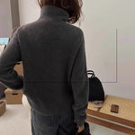 Soft Waxy Cashmere Knit Cardigan European Style Single-Breasted Sweater Long Sleeve Autumn Winter Fashionable Outerwear RT220