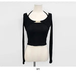 Sexy Tank Top Cropped Inner Strapless Long Sleeve Cover Up Outer Wear 2-piece Set Women's Summer Fashionable Suit RT220