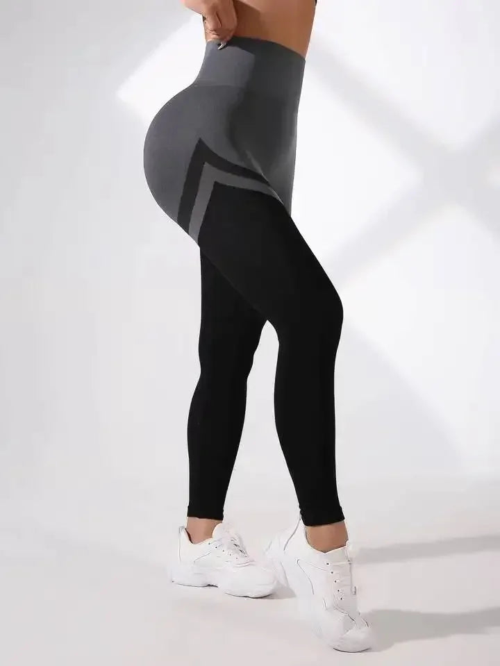Seamless Stripes Leggings High Waist Butt Lift Leggings Women High Elastic Fitness Fashion Sports Pants Gym Cycling Yoga Tights RT220