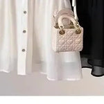 Spliced fake Two-piece Polo Collar Suit Shirt for Women in Summer Loose and Versatile Slim Top RT220