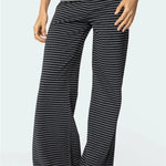 Fold Over Yoga Pants for Women Low Rise Flare Leg Sweatpants Y2k Solid Color Stretchy Loose Gym Lounge Leggings RT220