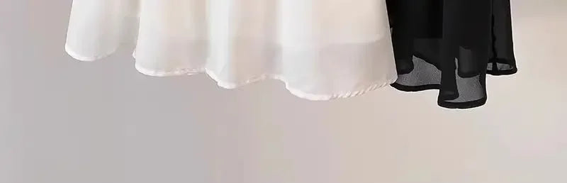 Spliced fake Two-piece Polo Collar Suit Shirt for Women in Summer Loose and Versatile Slim Top RT220