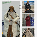 ITOOLIN Women oversize Loose Coat Zipper Pockets Down Coat Turtleneck Thicken Long Coat Casual Parkas Women 2023 Autumn Winter RT220