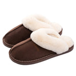 Winter Women Slippers Furry Home Floor Shoes Warm Indoor Slides Men Bedroom Slippers Plush Couples Footwear Soft Non-slip Shoes RT220