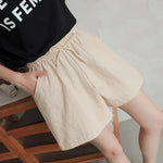 High Waisted Casual Linen Shorts Women Gym Workout Shorts Cotton Short Pants Loose-fitting Ladies Short Femme Women Shorts Sport RT220